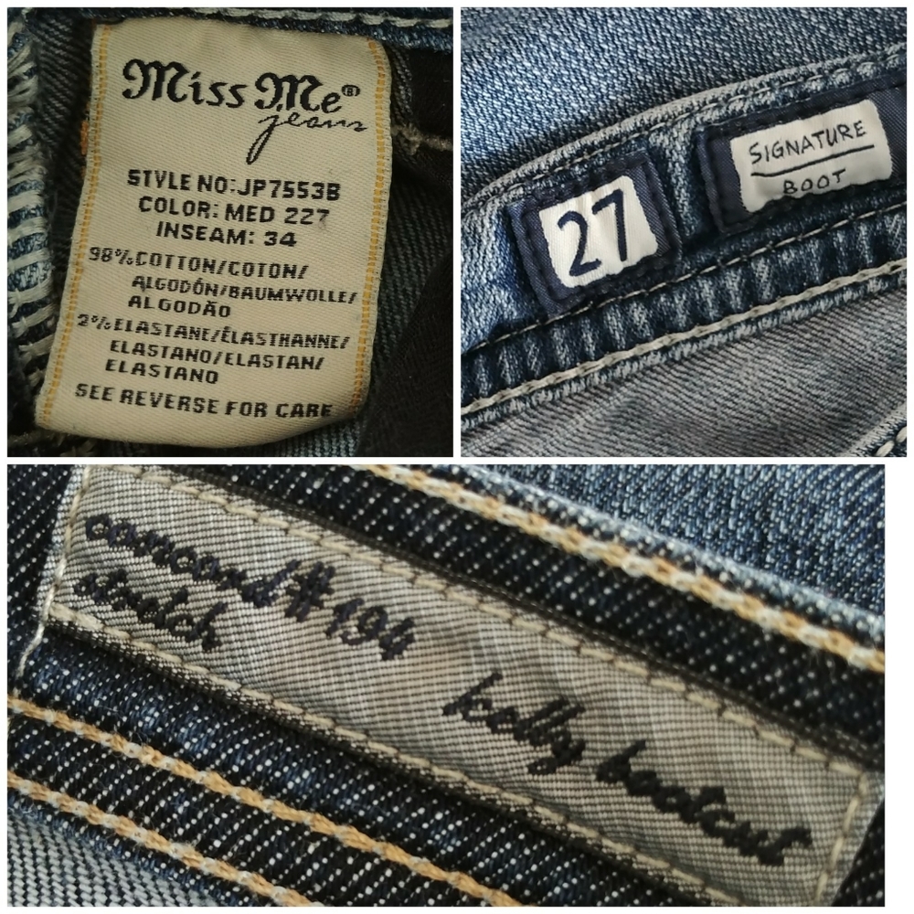 Miss Me Rhinestone Jeans Kelly Bootcut Concord Str - Picture 8 of 8